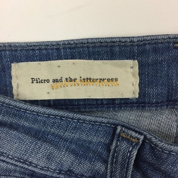 PILCRO Anthropologie STET Medium Wash Raw Hem Skinny Jeans - Picture 2 of 10